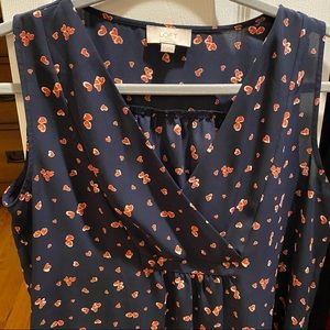 Loft Heart Print Top